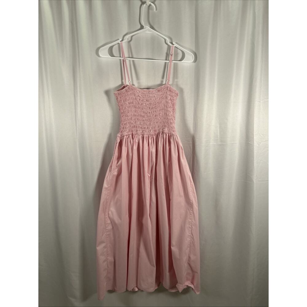 Ciao Lucia Pink Smocked Bodice Midi Dress - Picture 4 of 5